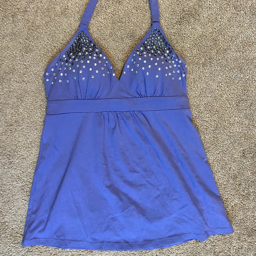 VS rhinestone halter bra top